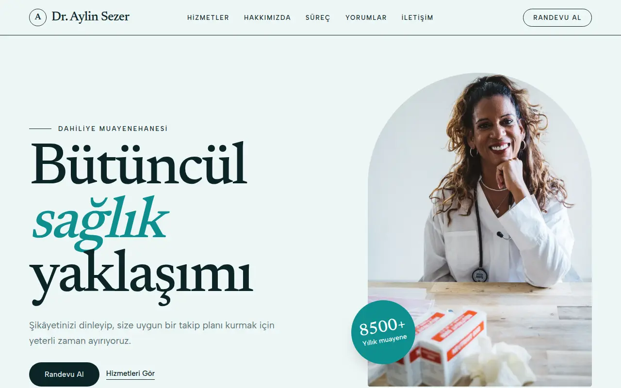 Kişisel Doktor Web Sitesi — Dr. Aylin Sezer — Dahiliye
